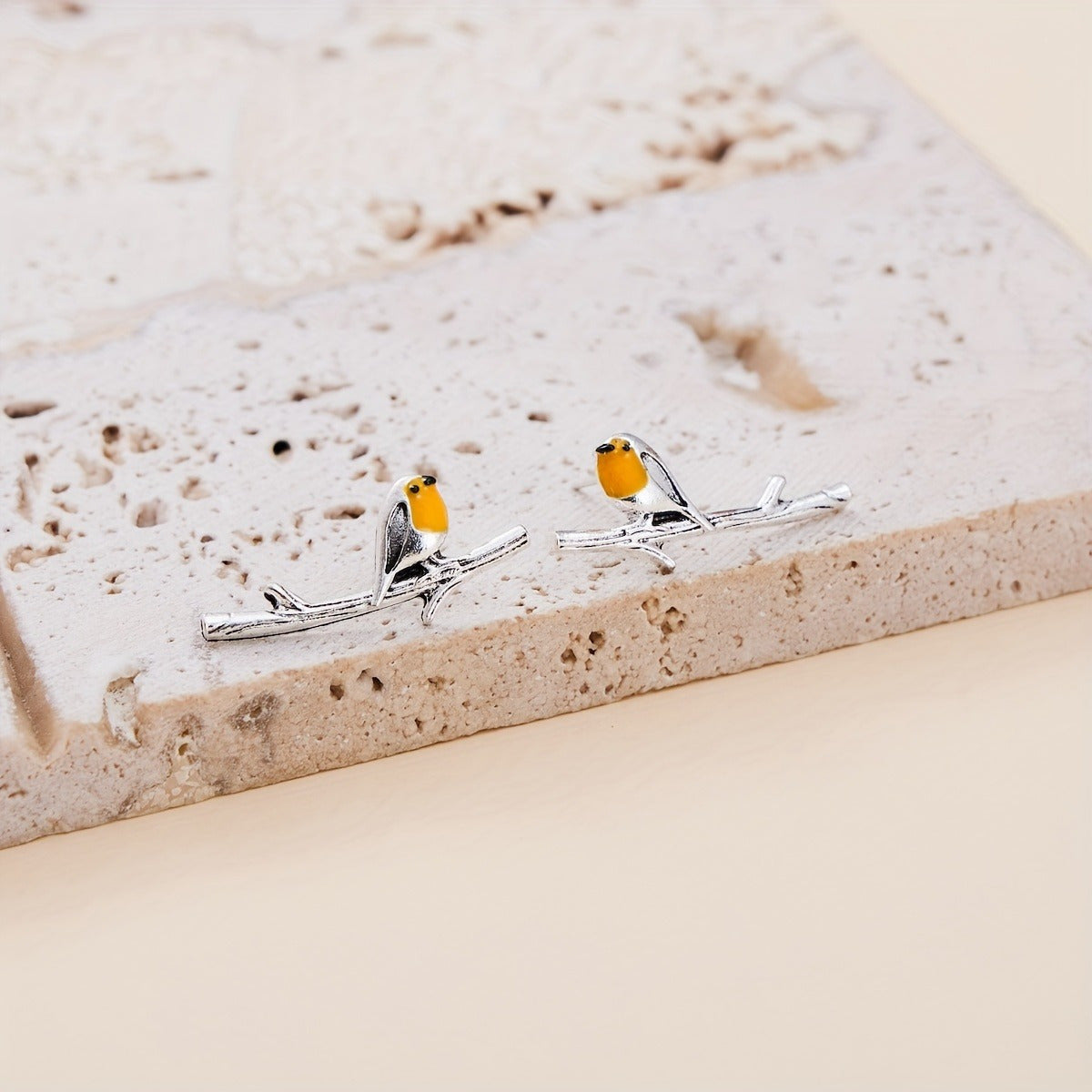 Boucles d'oreilles en forme d'oiseaux de dessin animé