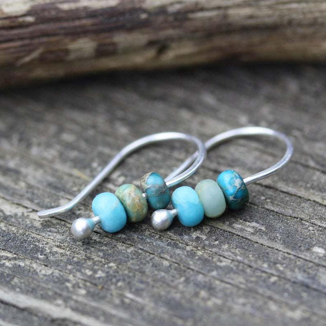Boucles d'oreilles rétro en turquoise