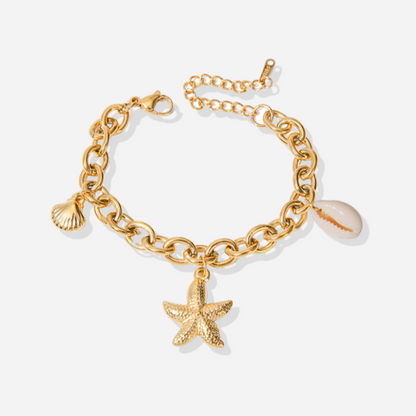 Merel™ | Bracelet à breloques dorées