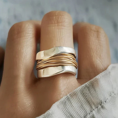 Bague Vintage en Fil de Fer Argenté