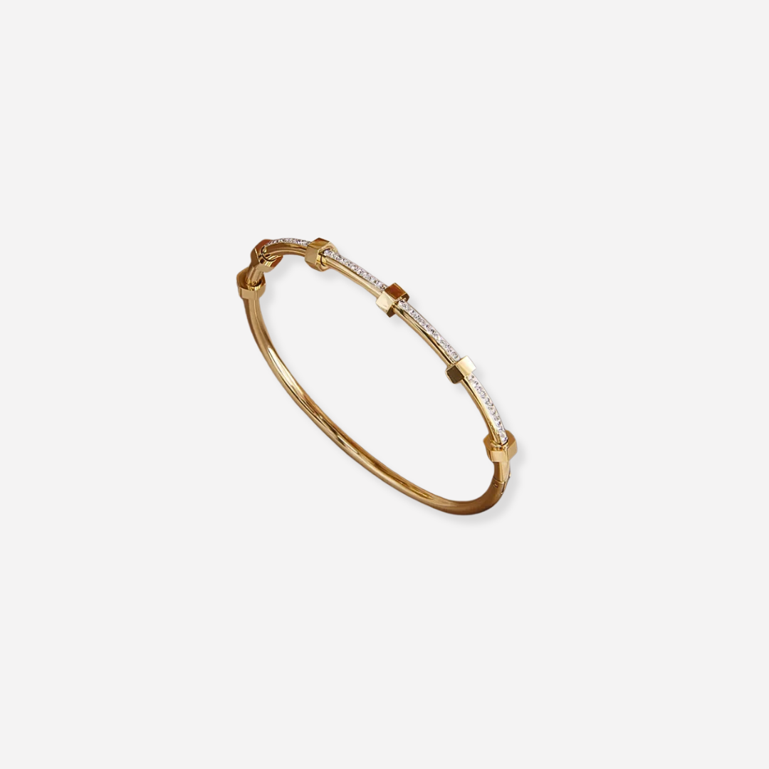 Madison™ | Bracelet doré éclat moissanite