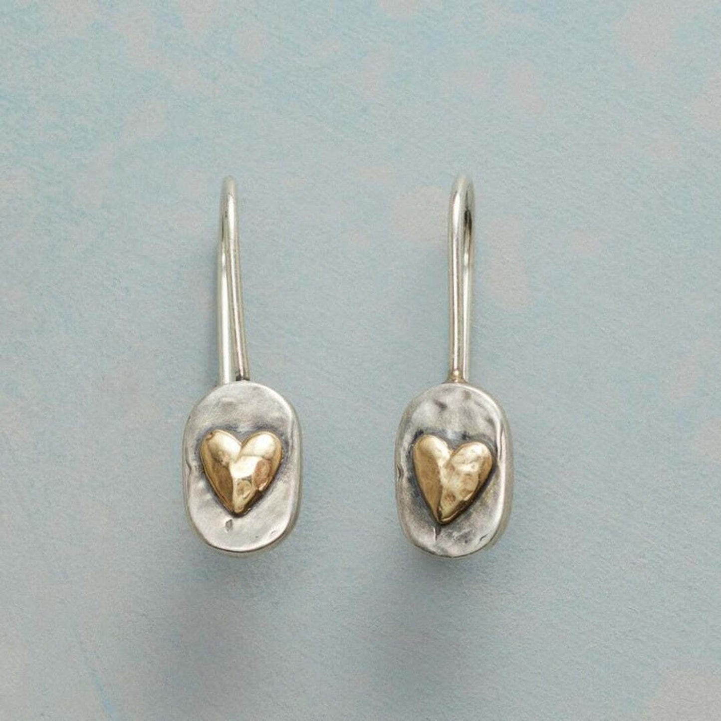 Boucles d'oreilles vintage en cœur doré