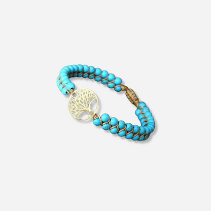Donna™ | Bracelet Arbre de Vie & pierre turquoise
