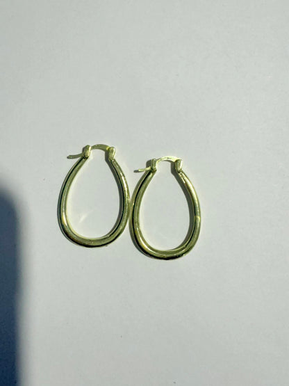 Boucles d’Oreilles Vintage Créoles Dorées