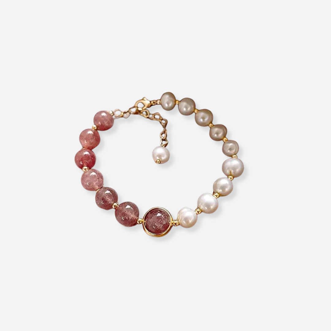 Sakura™ | Bracelet perlé en cristal & nacre