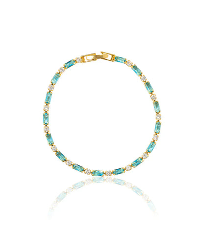 Bracelet avec Pierre Turquoise Naturelle | Or