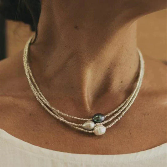 Lola - Collier Vintage en Perles Naturelles