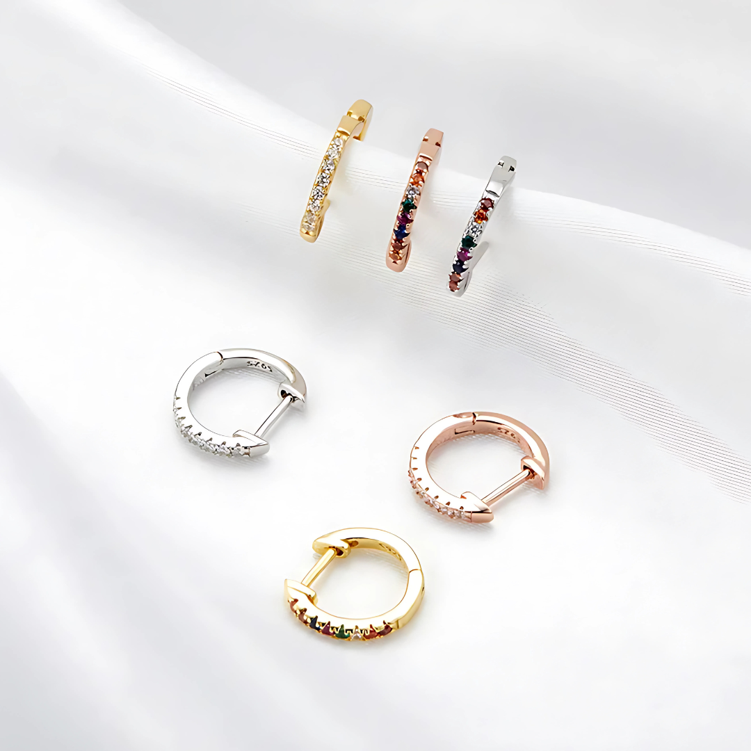 CRYSTAL™ | Boucles d’Oreilles Clous avec Zircon