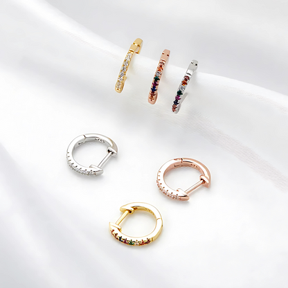 CRYSTAL™ | Boucles d’Oreilles Clous avec Zircon