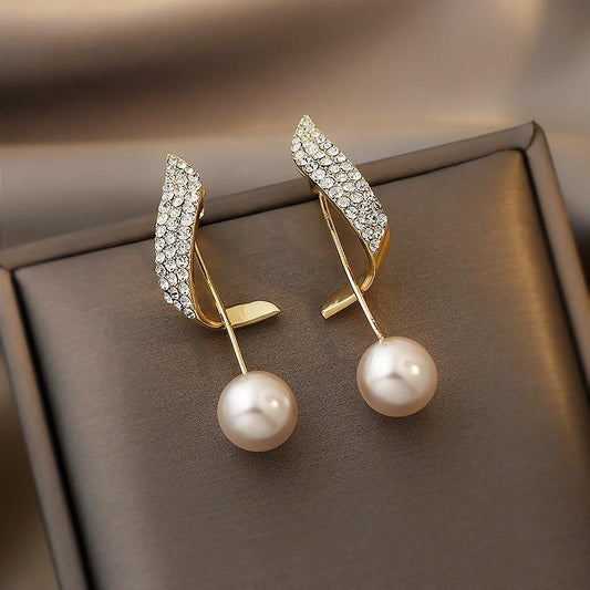 Kimberly - Boucles d'oreilles en perles vintage en or