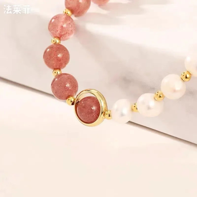 Sakura™ | Bracelet perlé en cristal & nacre