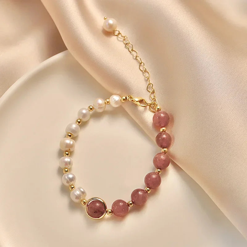 Sakura™ | Bracelet perlé en cristal & nacre