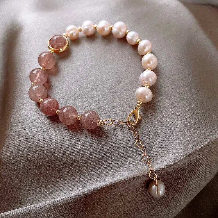 Sakura™ | Bracelet perlé en cristal & nacre