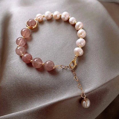 Sakura™ | Bracelet perlé en cristal & nacre