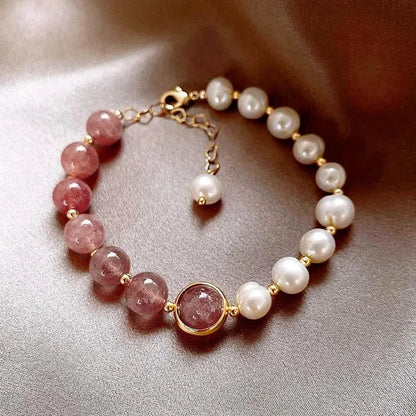 Sakura™ | Bracelet perlé en cristal & nacre