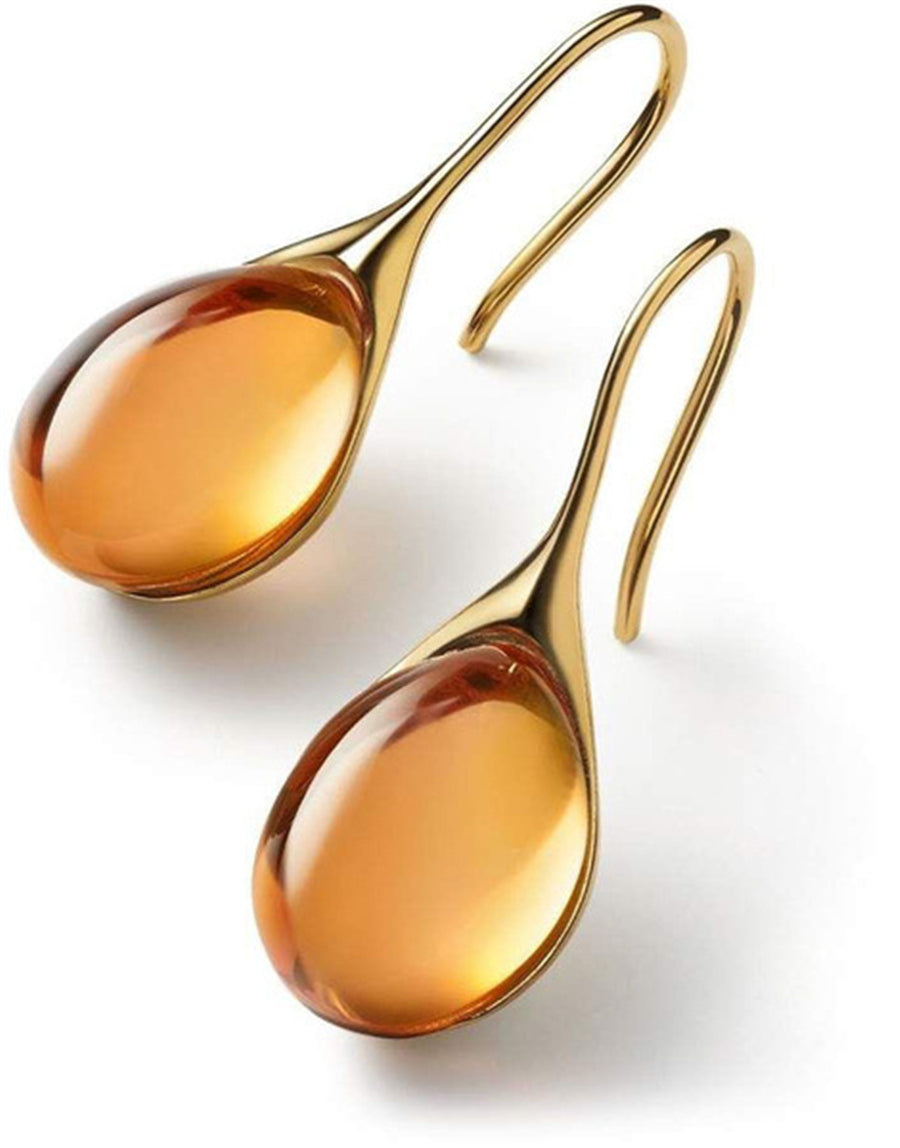 Boucles d'oreilles en forme de goutte en or et argent