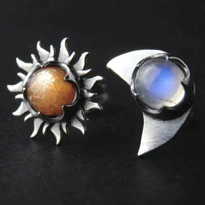 Boucles d’Oreilles Astre Soleil et Lune
