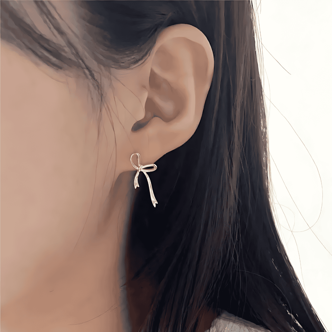 NINA™ | Boucles d’Oreilles Clous Nœud