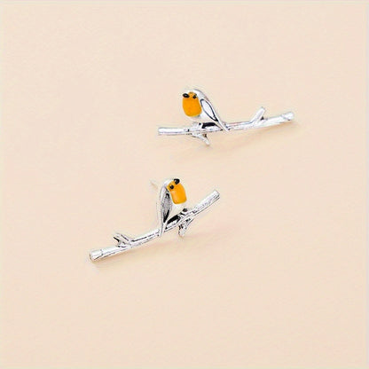 Boucles d'oreilles en forme d'oiseaux de dessin animé