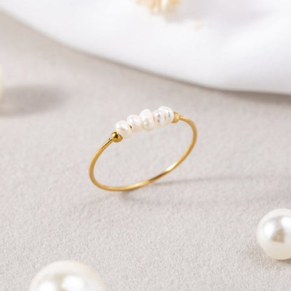 Grace - Bague en perles d'eau douce