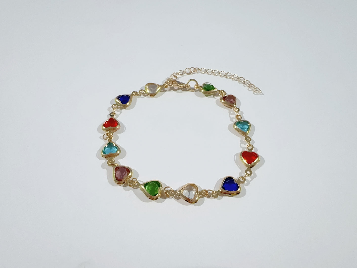 Colora™ | Bracelet cœurs multicolores en acier inoxydable