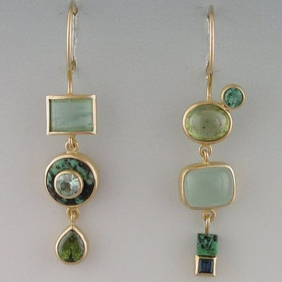 Créoles Vintage Vert Émeraude