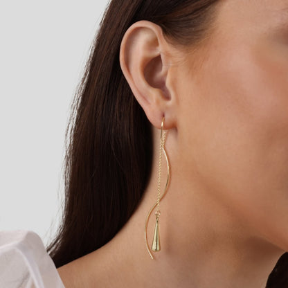 Boucles d'oreilles en goutte avec franges