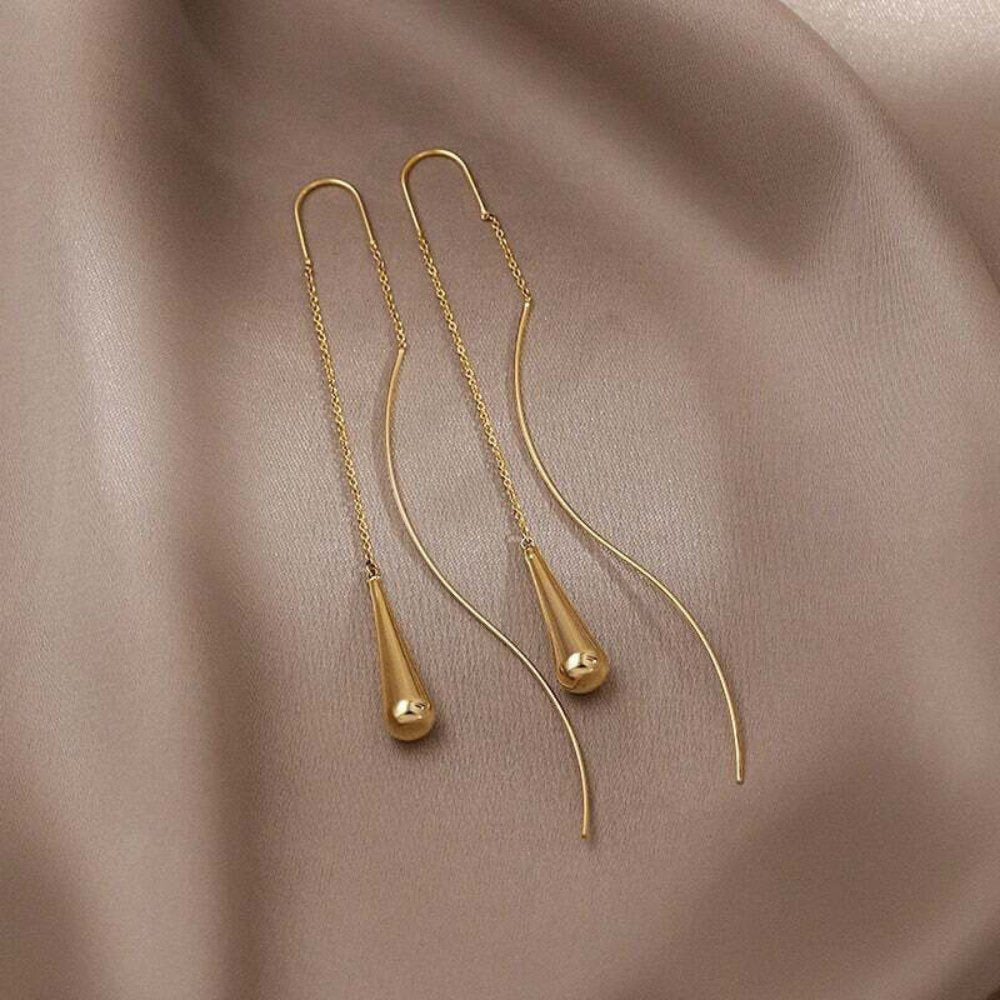Boucles d'oreilles en goutte avec franges