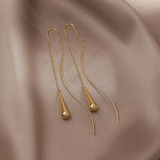 Boucles d'oreilles en goutte avec franges