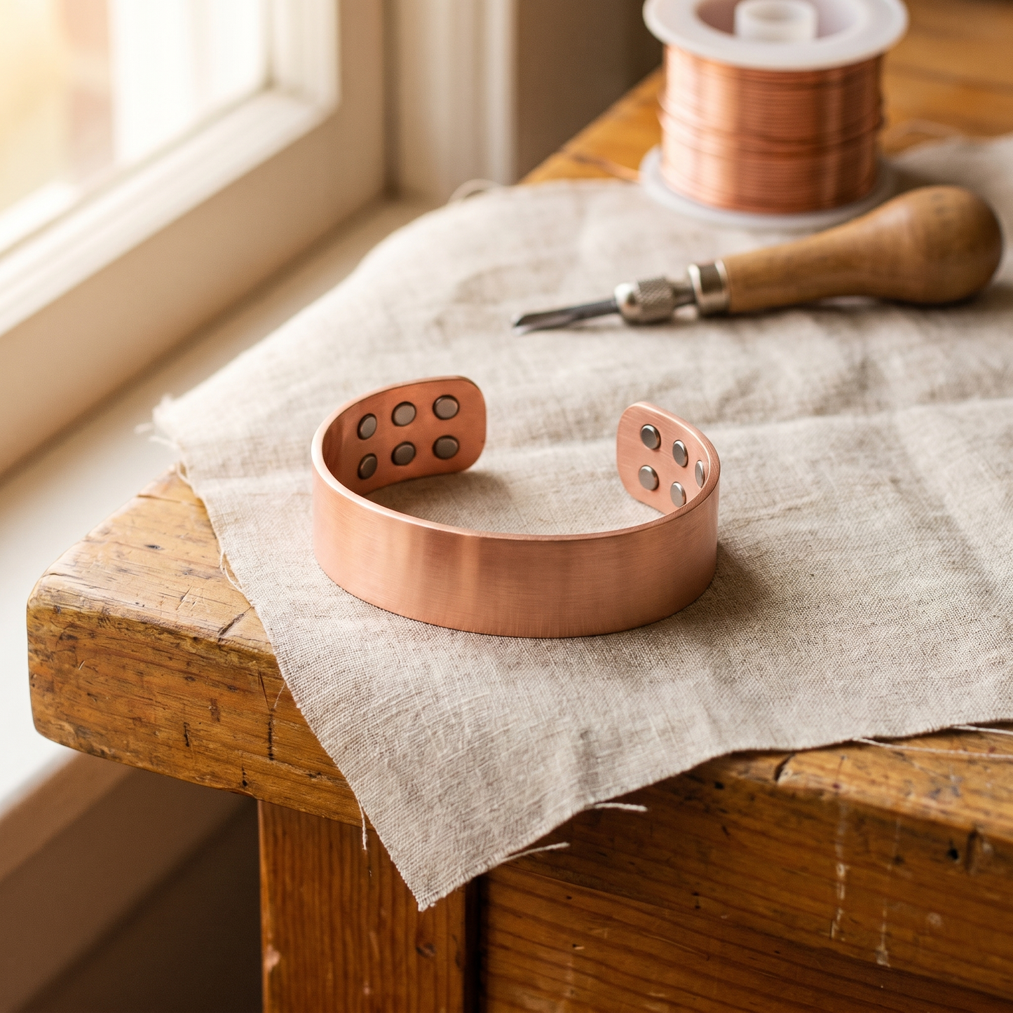 Bracelet en cuivre de l'Atelier Marguax