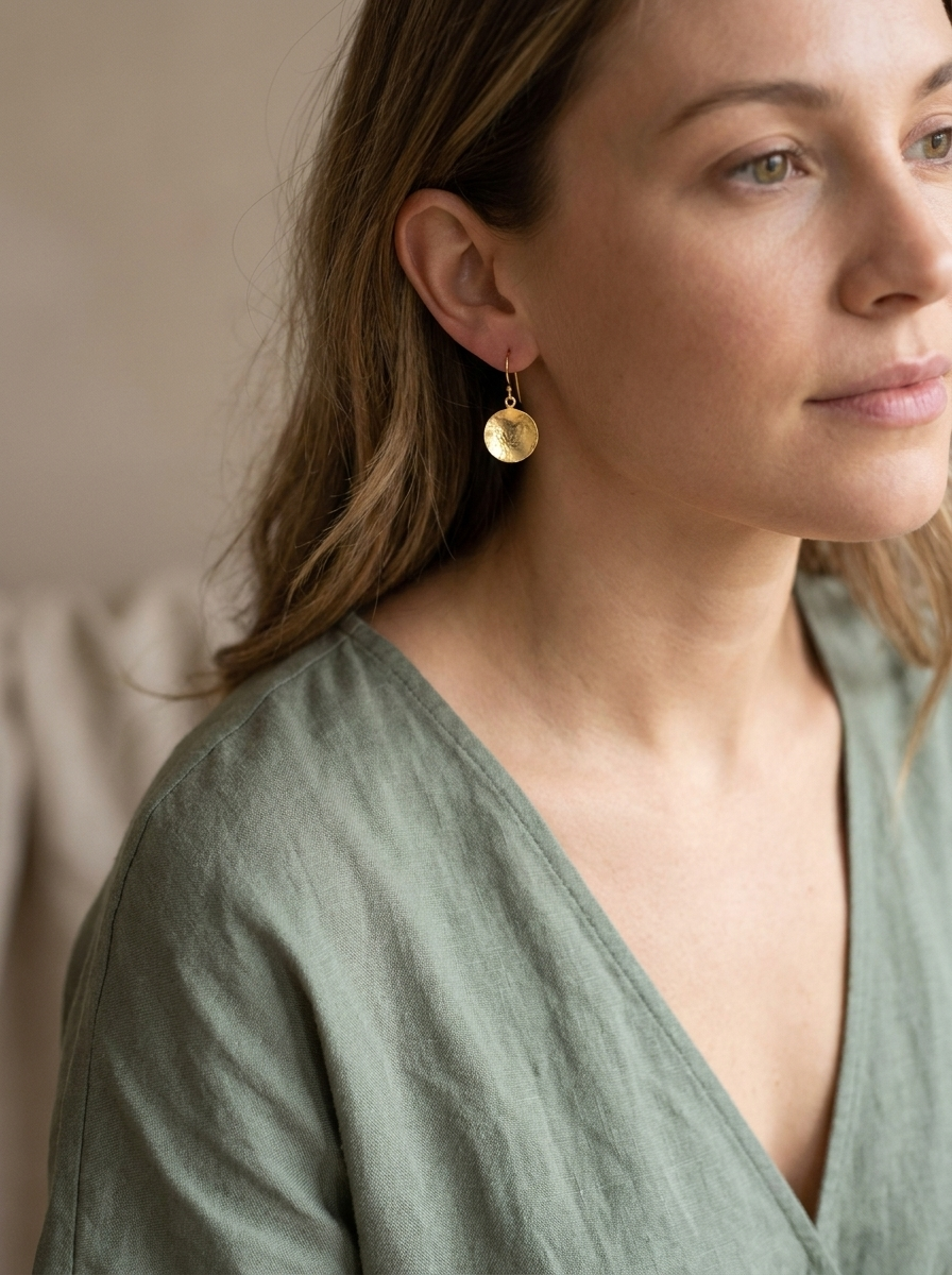 Boucles d’Oreilles Vintage Plaqué Or