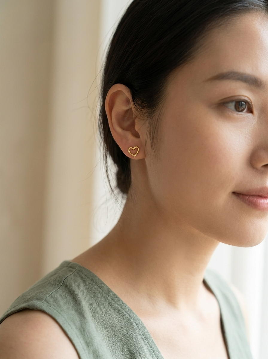 LILY™ | Boucles d’Oreilles Clous Cœurs