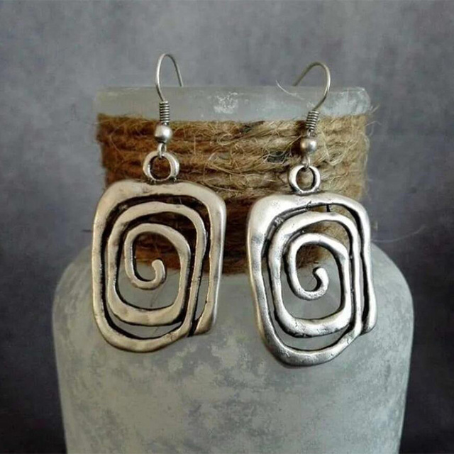 Boucles d'oreilles spirales Boho en argent