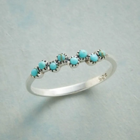 Bague Vintage Ornée de Turquoise
