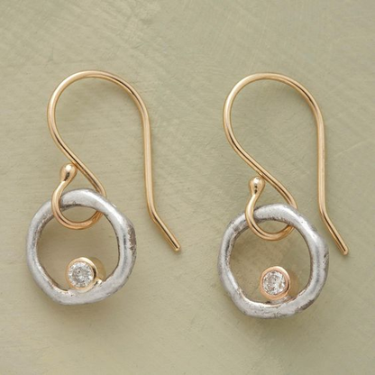 Éva™ | Boucles zircon or & argent