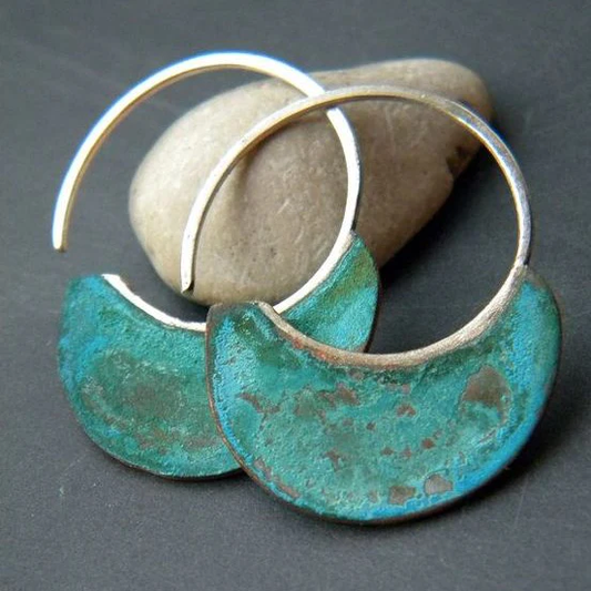 Boucles d'oreilles vintage en turquoise d'occasion