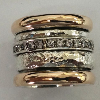 Bague Structurée Dorée™ – Volume Vintage