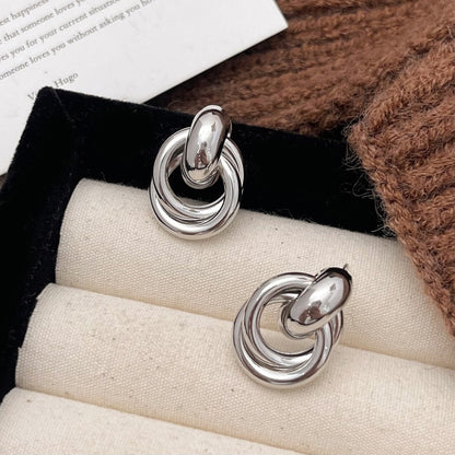 Boucles d’Oreilles Raffinées Style Luxueux Dorées